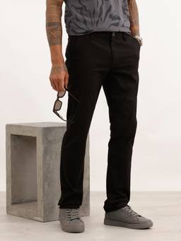 WROGN - Men Black Solid Slim Fit Trouser