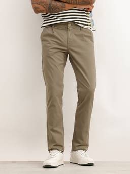WROGN - Olive Classic Solid Slim Fit Trouser
