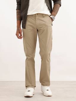 WROGN - Beige Solid Straight Fit Trouser