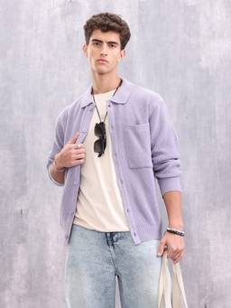 WROGN - Pastel Lavender Casual Knitted Sweater