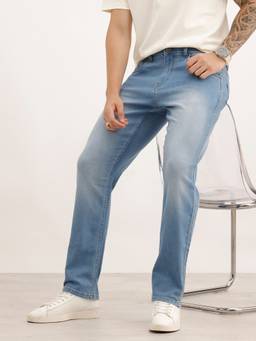 WROGN - Blue Faded Relaxed Fit Denim Jeans