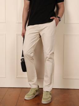 WROGN - Beige Cotton Slim Fit Trouser