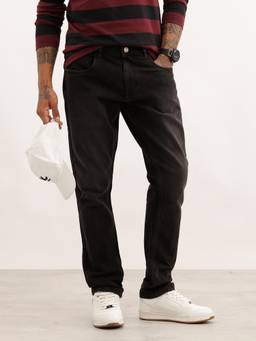 WROGN - Black Slim Fit Solid Denim Jeans