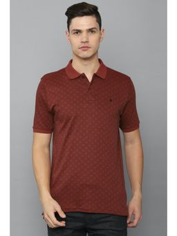 Louis Philippe - Maroon Polo T-Shirt