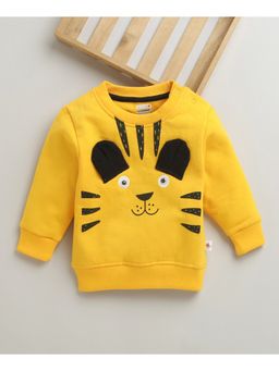 Bumzee - Boys Yellow Full Sleeves Round Neck Sweatshirt