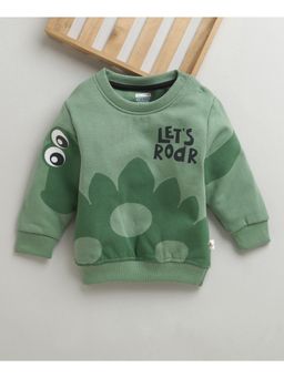 Bumzee - Boys Green Full Sleeves Round Neck Sweatshirt