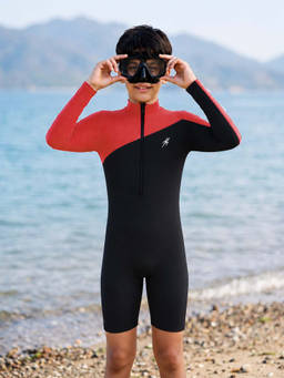 Keepfit - UPF 40+ Sun Protection & N9 Antibacterial Red Swimsuit