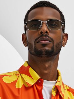 Lenskart STUDIO - Unisex UV Protected Rectangle Grey Lens Sunglasses - LK S18284 (53)