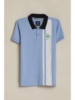 Allen Solly - Boys Light Blue Polo Neck T-Shirt