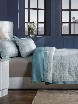 Maspar - Blue 400TC Printed Duvet Cover with 2 Pillow Covers