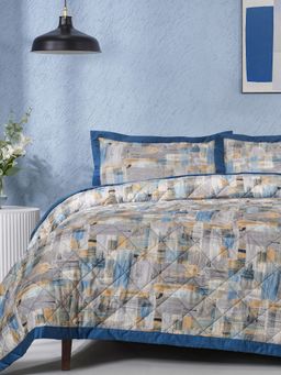 Maspar - Blue Summer AC Room 100 GSM & 200TC Cotton Bed Quilt