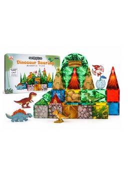 SCOOBIES - Dinosaur Roaring Magnetic Tiles - 40pcs