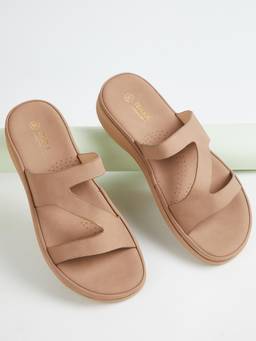 max - Women Solid Dual Strap Sandals