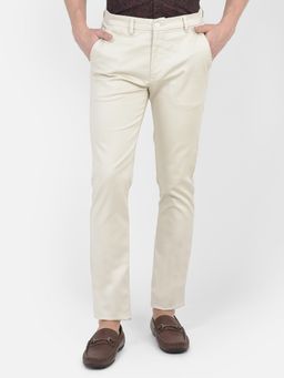 CRIMSOUNE CLUB - Mens Cream Regular Rise Trousers