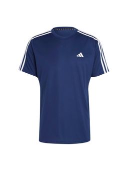 adidas - Men Navy Blue Stripes Essentials Training T-shirt