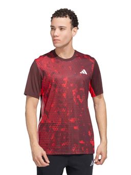 adidas - Men Maroon Adi Trn Ps Printed T-shirt