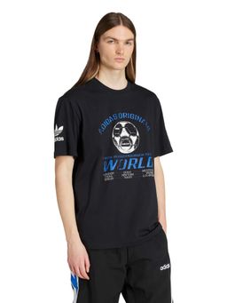 adidas Originals - Men Black 90S Football Graphic Printed T-shirt