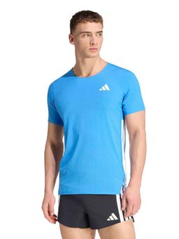 adidas - Men Blue Stripes Adizero Running T-shirt