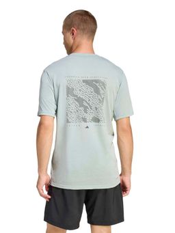adidas - Men Green Climacool Camo Training Graphic Printed T-shirt
