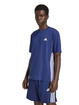 adidas - Men Blue Workout Essentials Feelready 3 Stripes T-shirt
