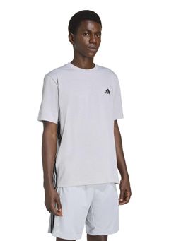 adidas - Men Grey Workout Essentials Feelready 3 Stripes T-shirt