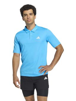 adidas - Men Blue Workout Essentials Base Polo T-shirt