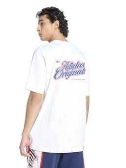 adidas Originals - Men White Text Printed Summer League Gfx T-shirt