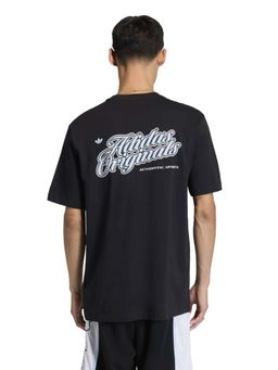 adidas Originals - Men Black Text Printed Summer League Gfx T-shirt