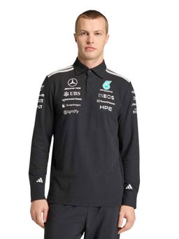 adidas - Men Black Mercedes - Amg Petronas Formula 1 Team Engineers Polo T-shirt