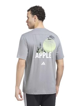 adidas - Men Grey Graphic Printed T-shirt