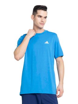 adidas - Men Blue Sportswear Brand Logo T-shirt