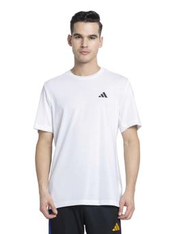 adidas - Men White Sportswear Brand Logo T-shirt