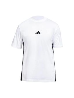 adidas - Men White M 3S Brand Logo T-shirt