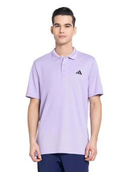 adidas - Men Purple Tr-Es Brand Logo Polo T-shirt