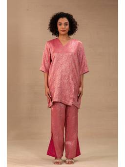 EEDA - Pink Woven Kurta and Pant