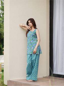 KRUTICO - Green Aarzoo Farshi Two Piece Kurta with Salwar