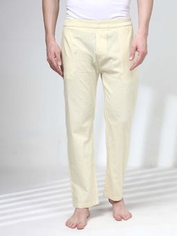 NEUDIS - Yellow Cotton Solid Lounge Pant