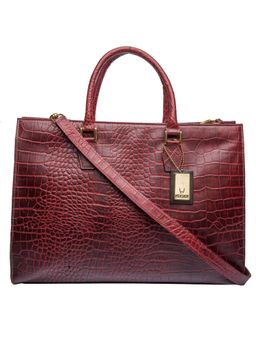Hidesign - Maroon Kester Croco Handbag
