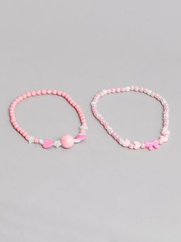 EL REGALO - Necklace for Kids Girls Pink (Set of 2)