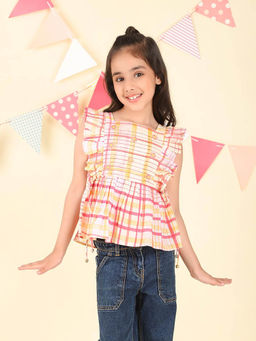 Fabindia - Pink Cotton Printed Top