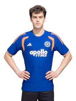 adidas - Men Blue Indcritrn Jsh/S Climacool+ Cricket T-Shirt