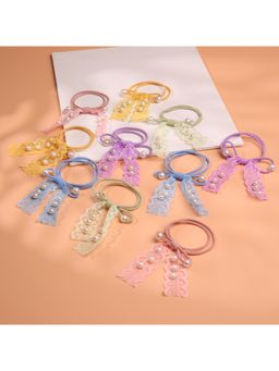 Choko - Lace Bow Hair Ties with Pearls