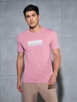 Technosport - Men Printed Slim Fit Round Neck Sports T-Shirt with Cotflex