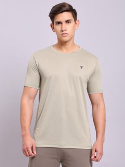 Technosport - Men Solid Slim Fit Round Neck Sports T-Shirt with Double Cool