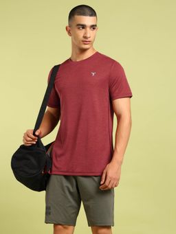 Technosport - Men Solid Slim Fit Round Neck Sports T-Shirt with Double Cool