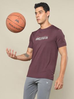 Technosport - Men Printed Regular Fit Round Neck Sports T-Shirt with Technocool+
