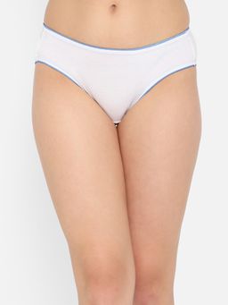 Clovia - Low Waist Bikini Panty In White - Cotton