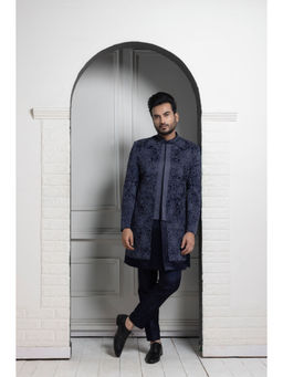 SMRITI - Navy Blue Majestic Midnight Hues Bandhgala