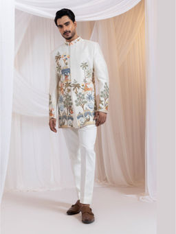 SMRITI - Off White Darbaar Royale Bandhgala