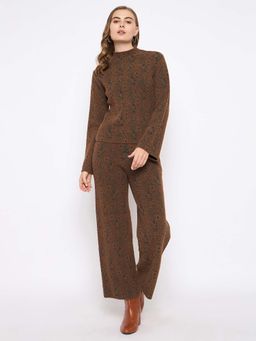 Madame - Brown Self Design Co-Ord (Set of 2)
